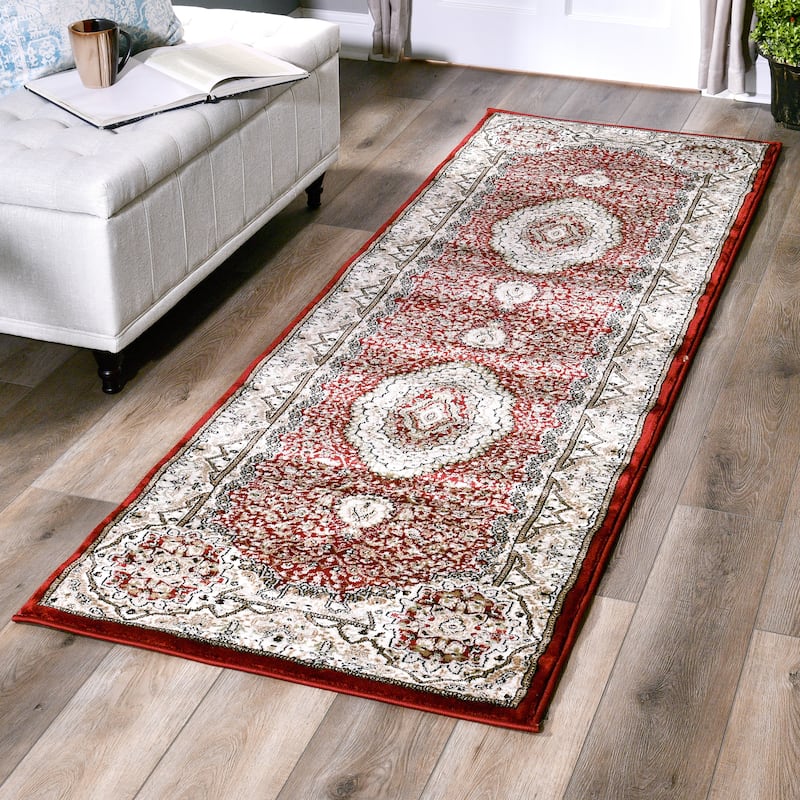 Tabriz Collection Area Rug - 2'8'' X 8'1'' - Red