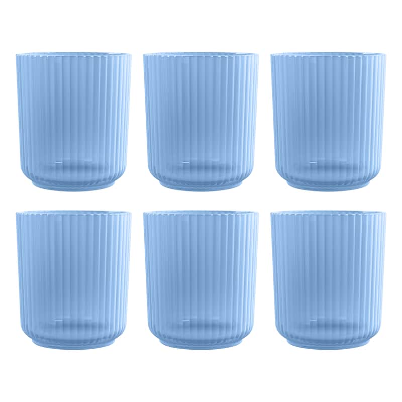 Abode Homewares Mesa PP Drinking Glass - 15 oz - Set of 6 - Blue