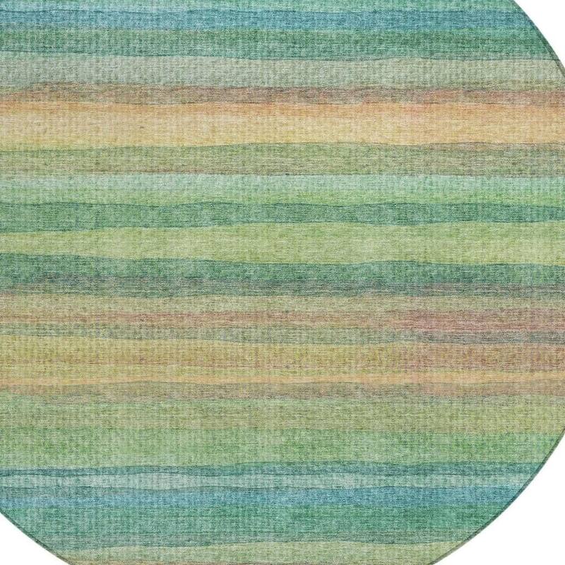 HomeRoots Striped Transitional Rectangle Outdoor Rug