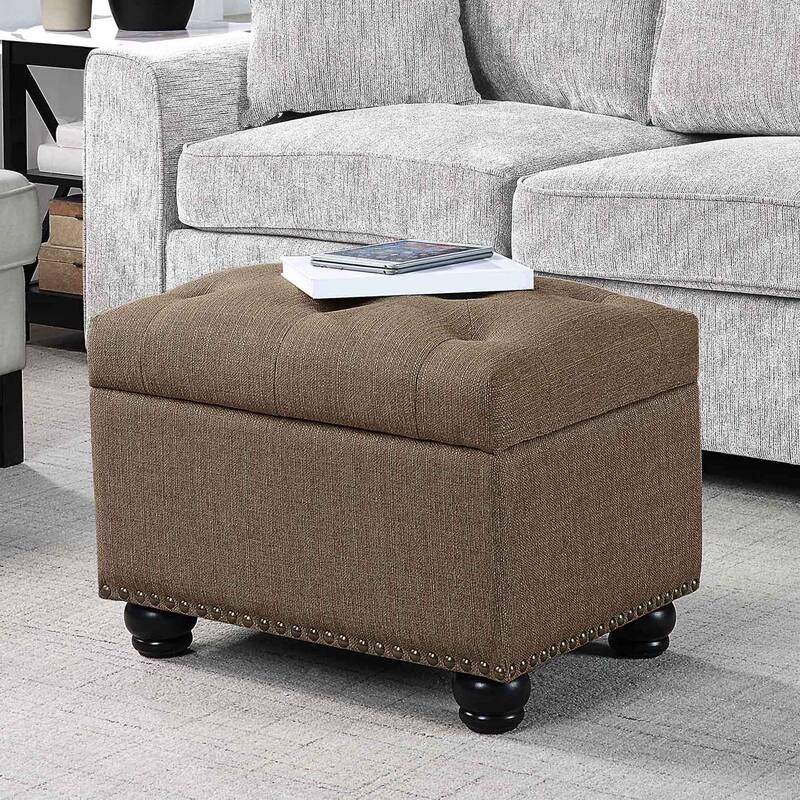 Convenience Concepts Designs4Comfort 5th Avenue Storage Ottoman - Sandstone Fabric