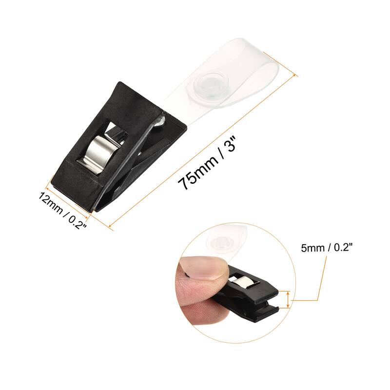 20Pcs Anti-Wind Clips Plastic Garden Yard Flag Poles Stopper Clip - Black, Clear