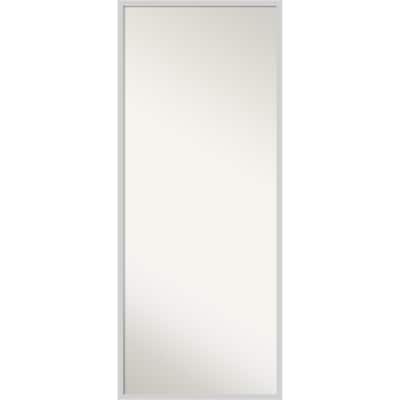 Incline Non-Beveled Wood Framed Full-Length Floor Leaner Mirror
