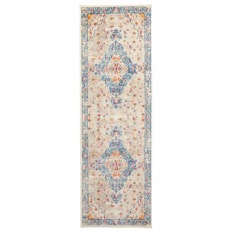 ECARPETGALLERY Machine Made Daria Grey Area Rug - Grey - 2'8 x 8'2
