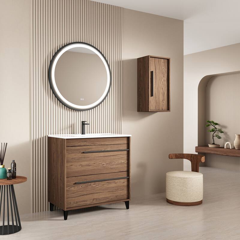 WS Bath Collections Lotus COL02 Lotus 27-3/16" Engineered Wood Wall