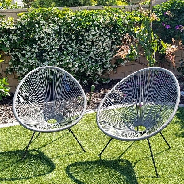Acapulco Grey Resort grade Chairs Set of 2 On Sale Bed Bath