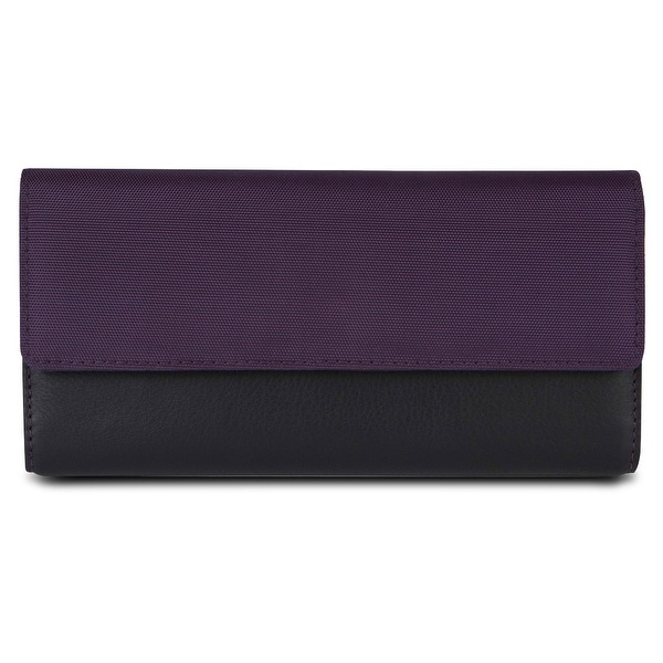 Travelon SafeID Accent Flap Clutch Wallet, Purple