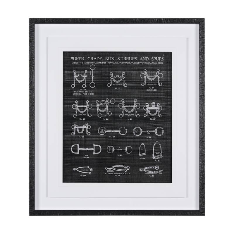 Equestrian Riding I BW Framed Art Print