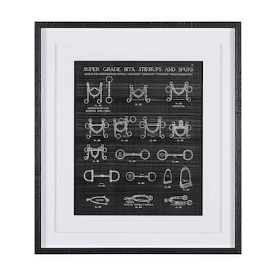 Equestrian Riding I BW Framed Art Print