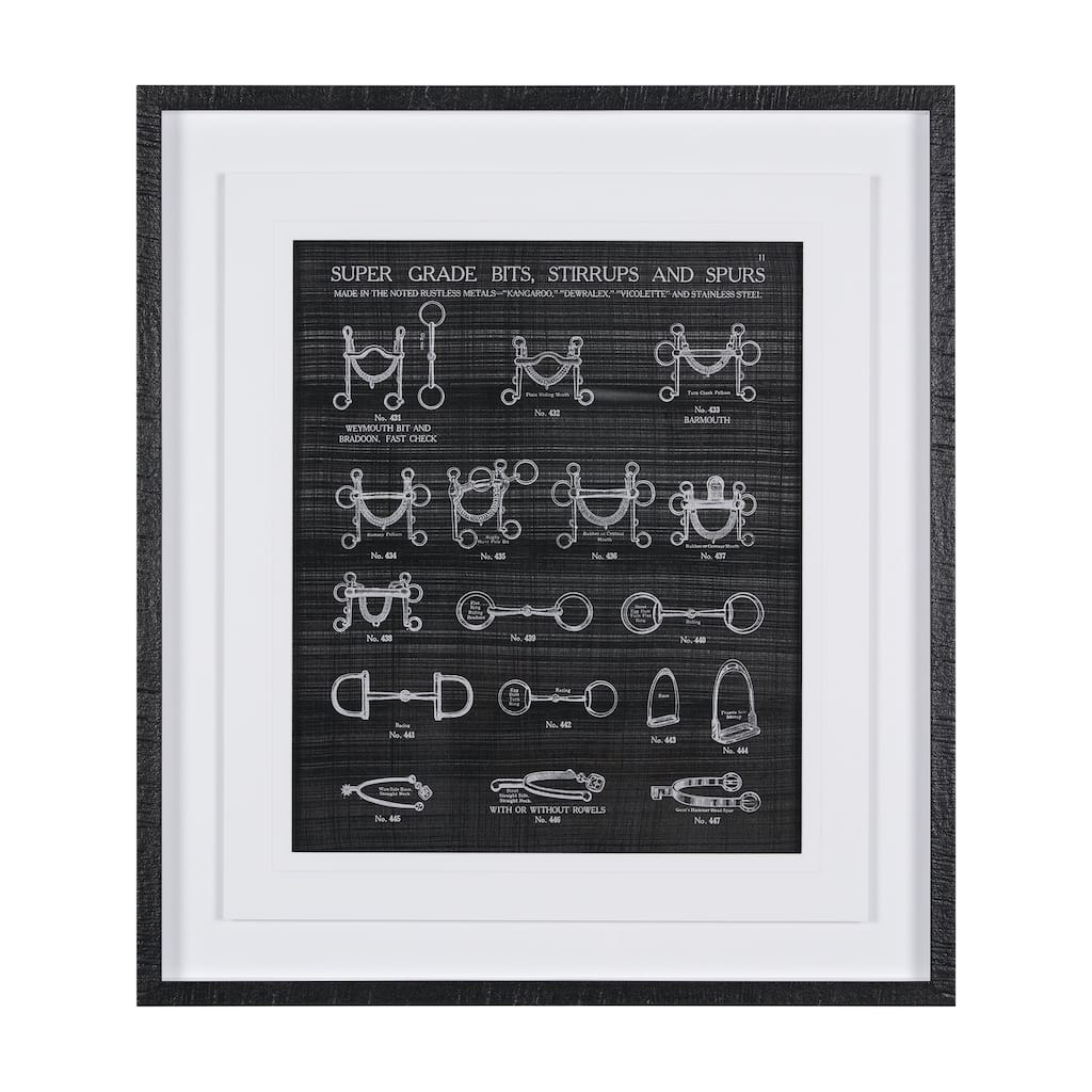 Equestrian Riding I BW Framed Art Print