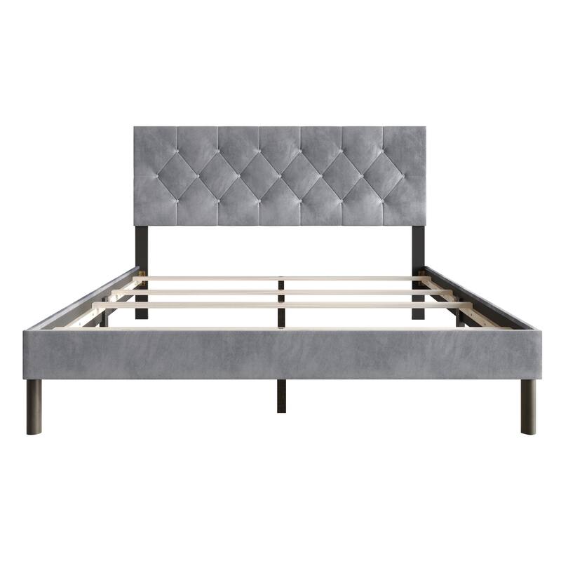 Clayfell Groton Tufted Upholstered Panel Bed