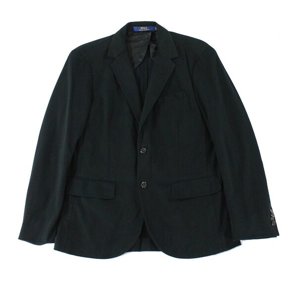 Polo Ralph Lauren NEW Black Mens Size XL Two Button Knit Blazer Coat