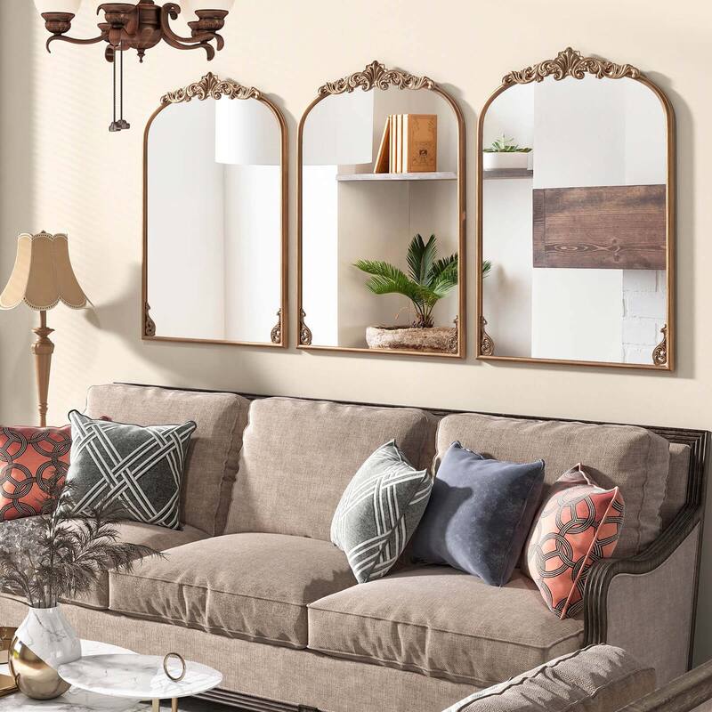 Costway 30" x 20"/36" x 24"/38" x 26" Gold Traditional Vintage Ornate