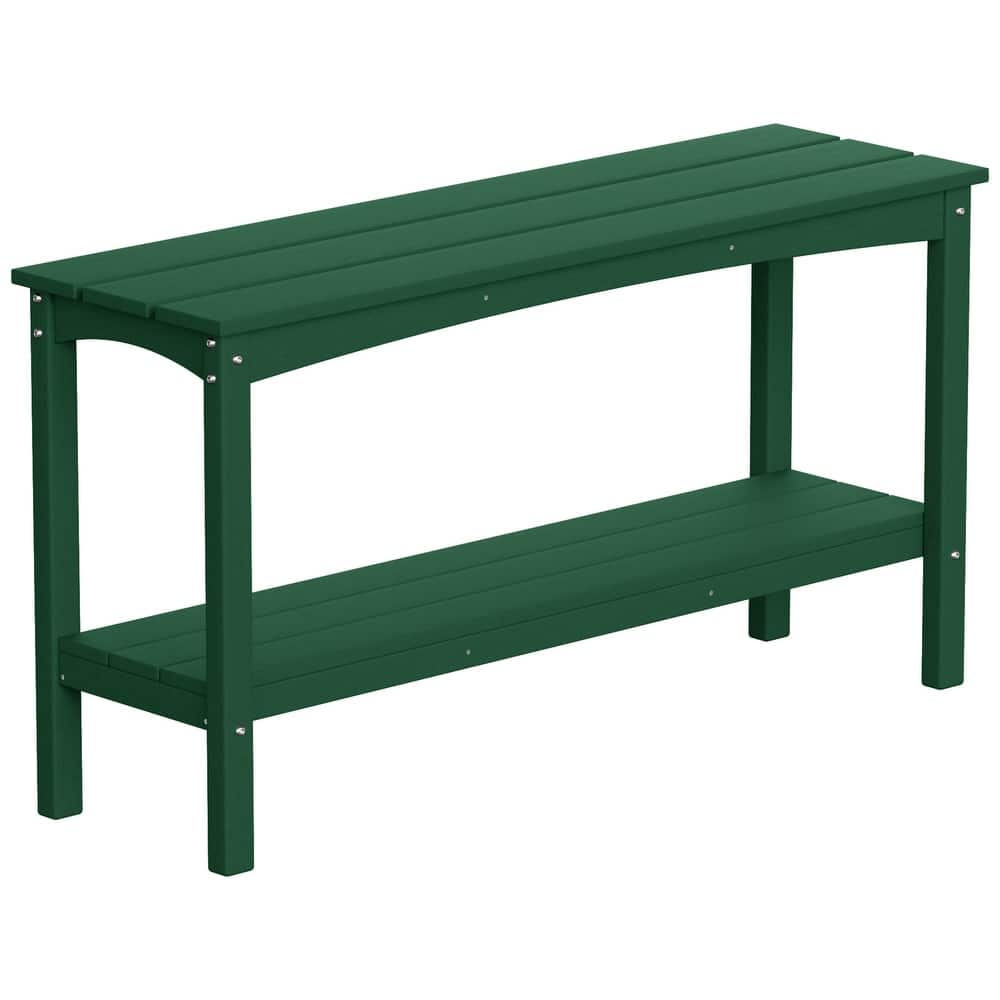 Laguna Hdpe All Weather Outdoor Patio Two Shelf Table