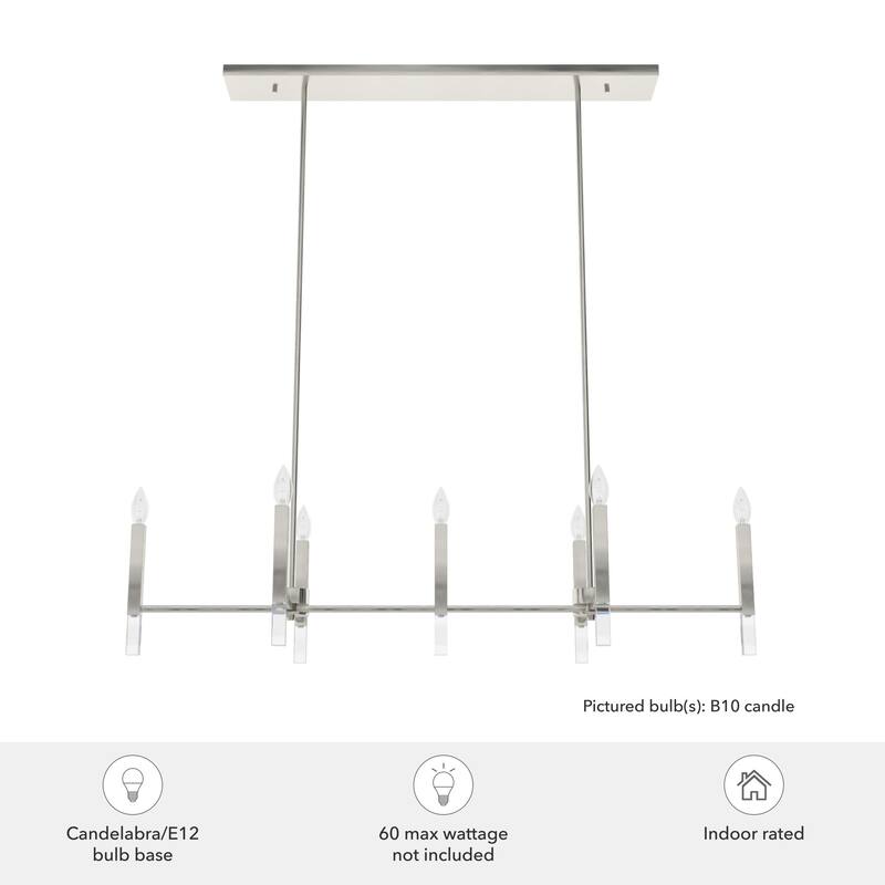 Hunter Sunjai Candle Chandelier - Entry, Kitchen Island, Dining Room, Living Room - Geometric, Glam, Contemporary
