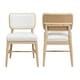 preview thumbnail 7 of 18, Christopher Knight Home - Dining Chair Wood and Rattan with Upholstered Seat, Armless Design, Breathable Cane Back