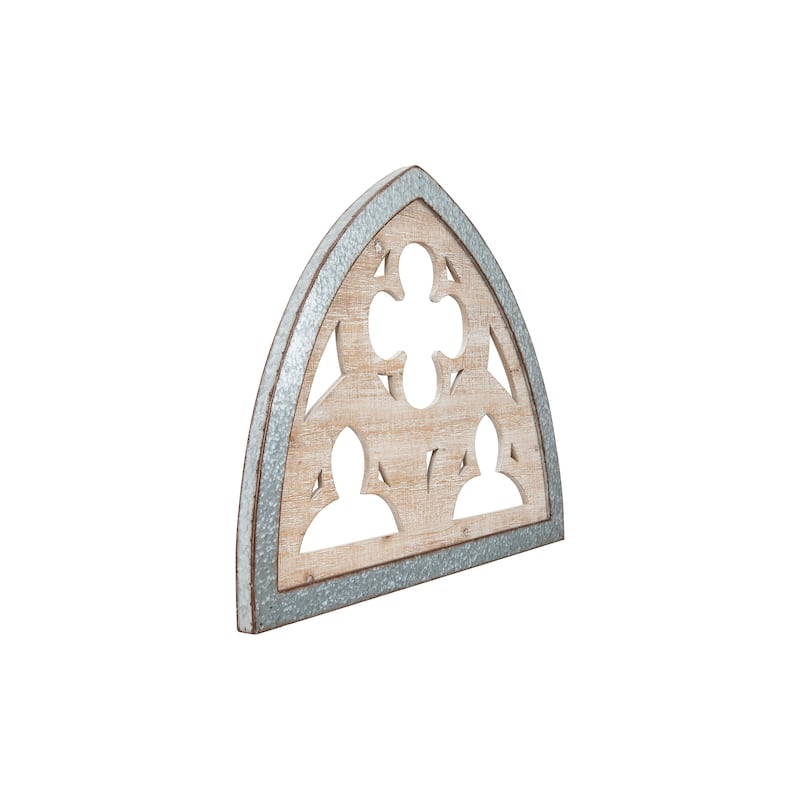 27.5" Wood & Metal Wall Décor