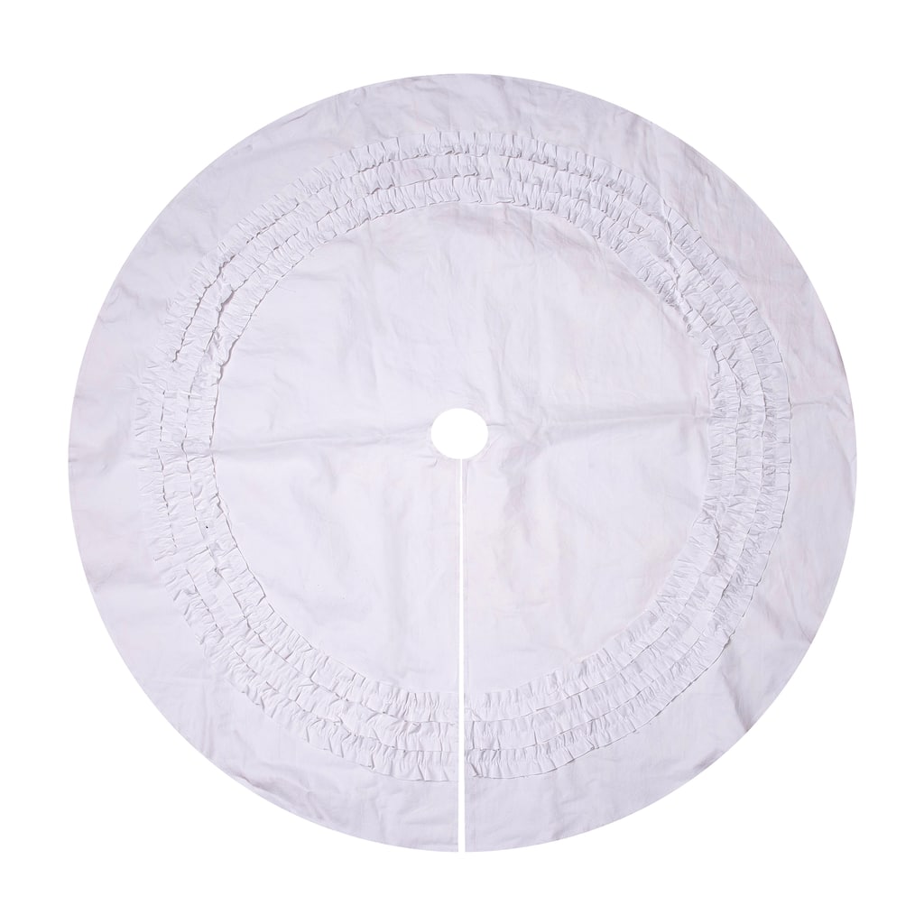 Transpac 48 in. Holiday Neutral Tree Skirt