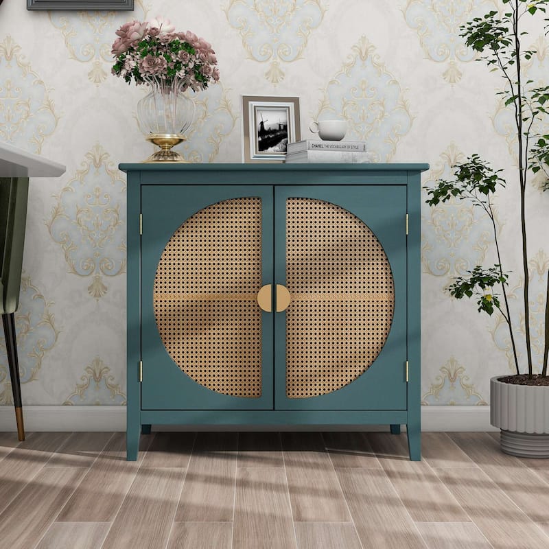 Modern Natural Rattan Nightstands With 2/3 Drawers
