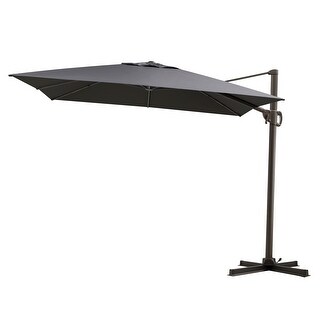 11 x 9 FT Outdoor Patio Offset Cantilever Umbrella with Cross Base by Crestlive Products