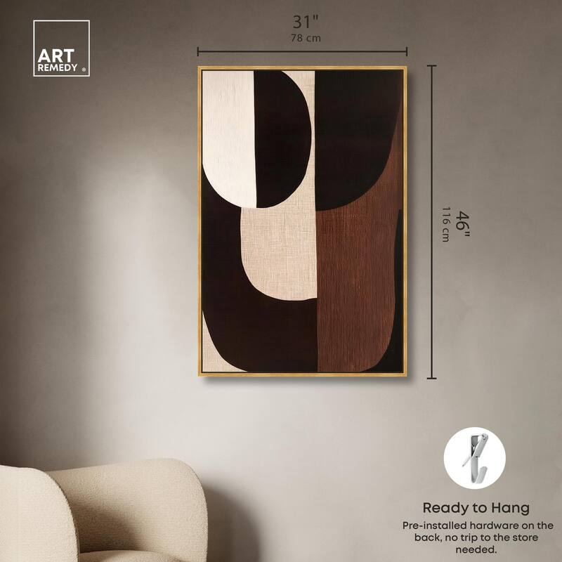 Quartet in Brown I Canvas by Art Remedy