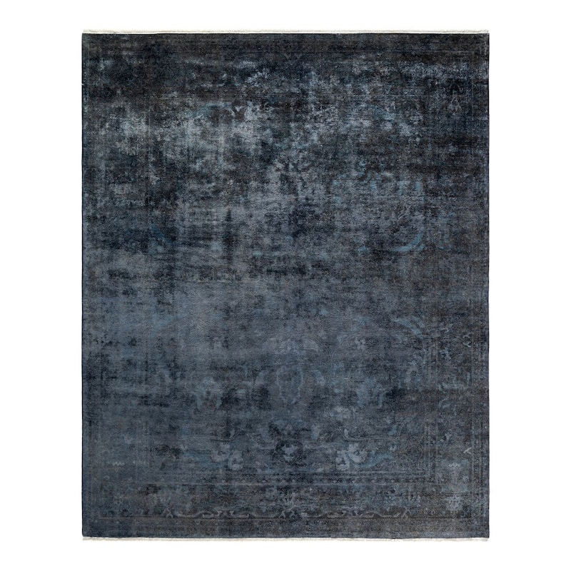 Vibrance, One-of-a-Kind Hand-Knotted Area Rug - Gray, 8' 1" x 9' 10" - 8' 1" x 9' 10"