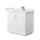 Option White / White Quartz Top / Satin Bronze Hardware