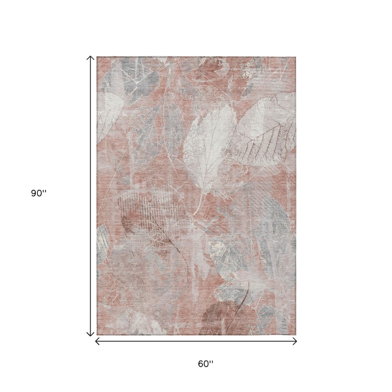 HomeRoots Floral Transitional Rectangle Outdoor Rug