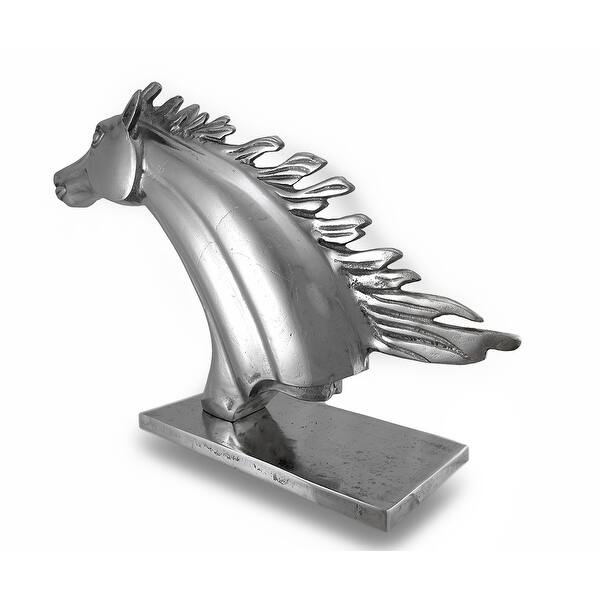 Polished Cast Aluminum Galloping Horse Head Statue Bed Bath & Beyond