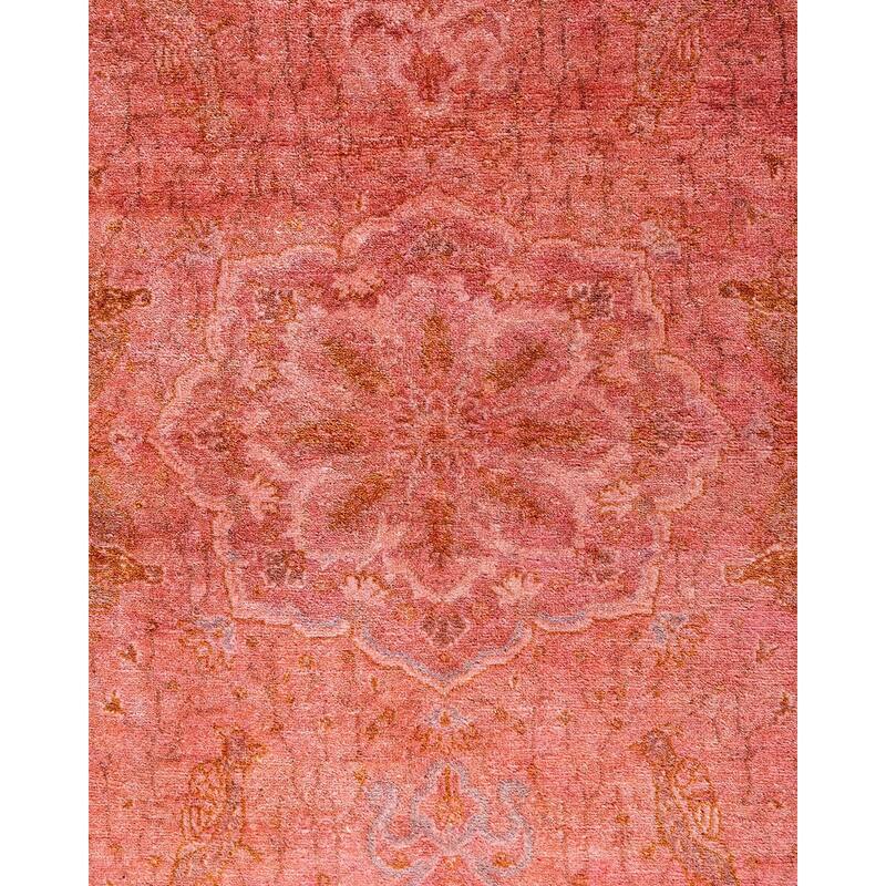 Contemporary Overdyed Wool Hand Knotted Area Rug - 3' 4" x 5' 3"
