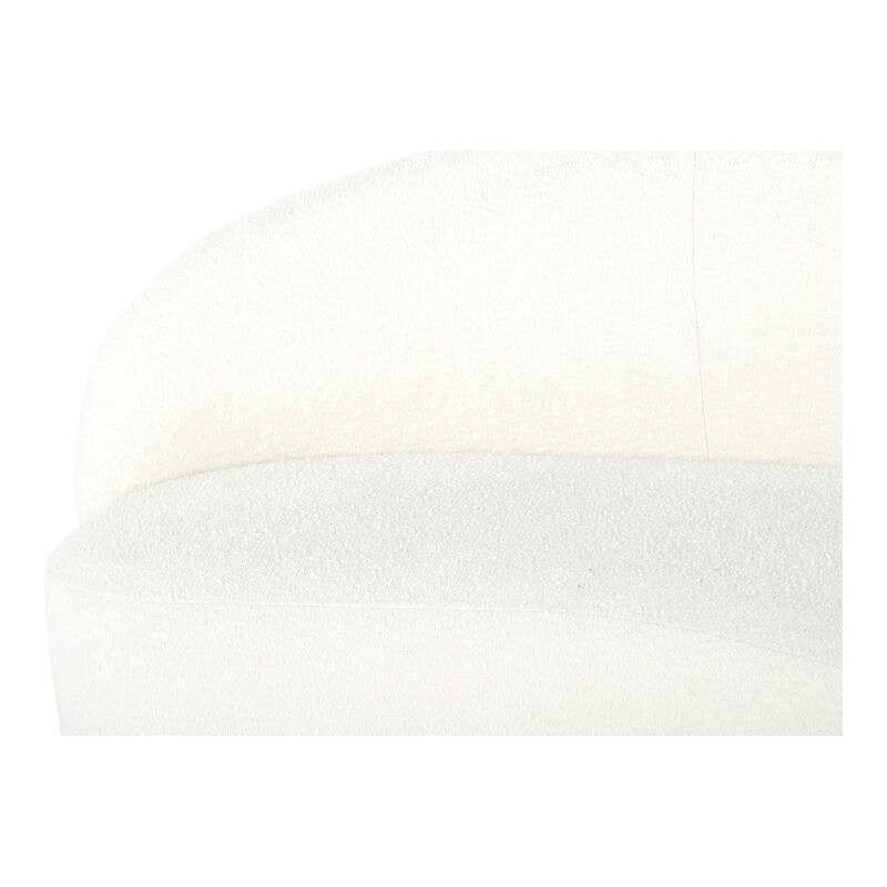 NADAAL STUDIOS Marigold - Boucle Fabric Upholstery Sofa Seats 3, Creamy White