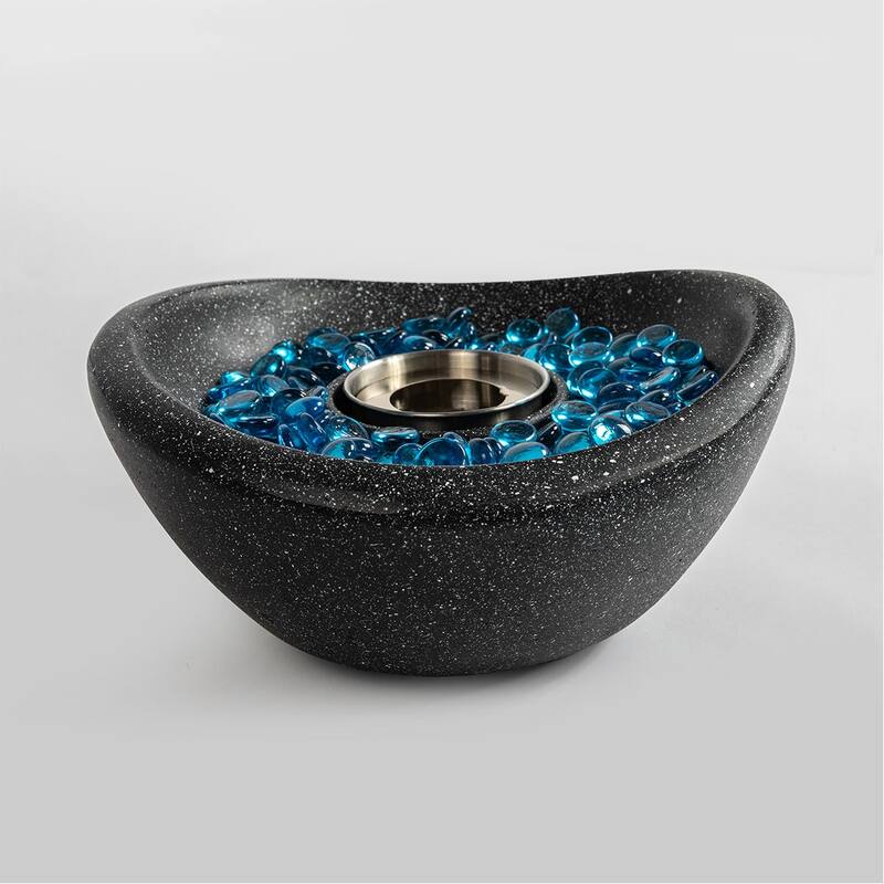 Tabletop Fire Pit with Spray dot Ethanol Fireplace Alcohol Fire Pit - Black