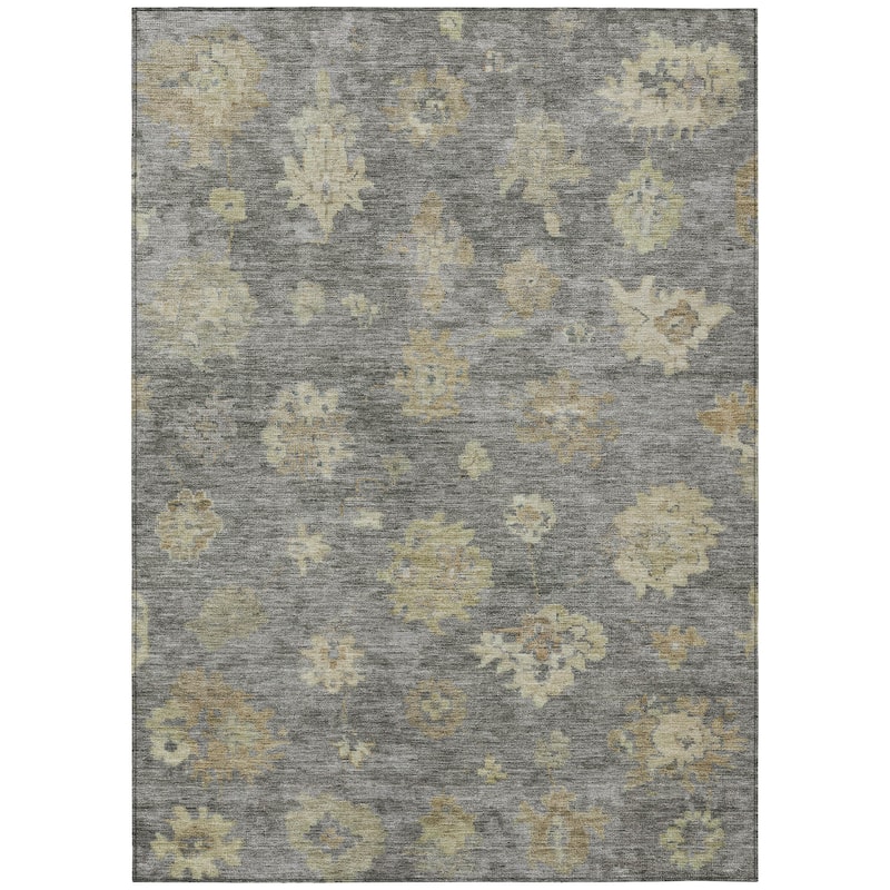Machine Washable Indoor/ Outdoor Casual Traditional Chantille Rug