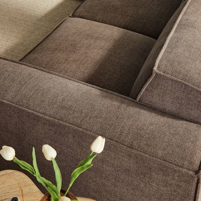 Restore 5-Piece Performance Fabric Upholstered Modular L-Shaped Sofa