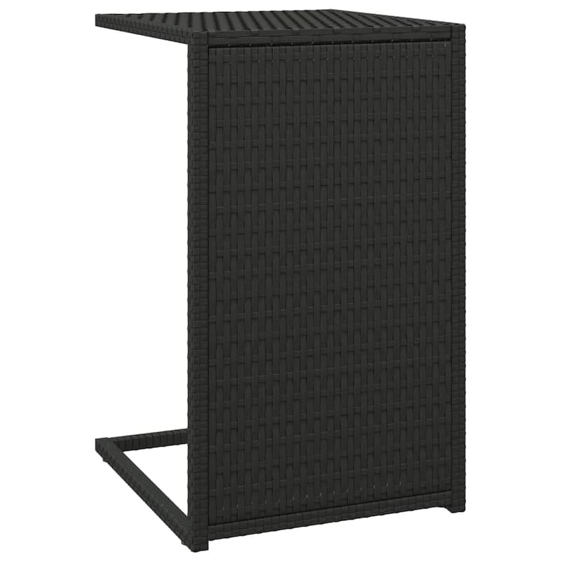 vidaXL C Table Brown/Black 15.7"x13.8"x23.6" Poly Rattan - 15.7" x 13.8" x 23.6"