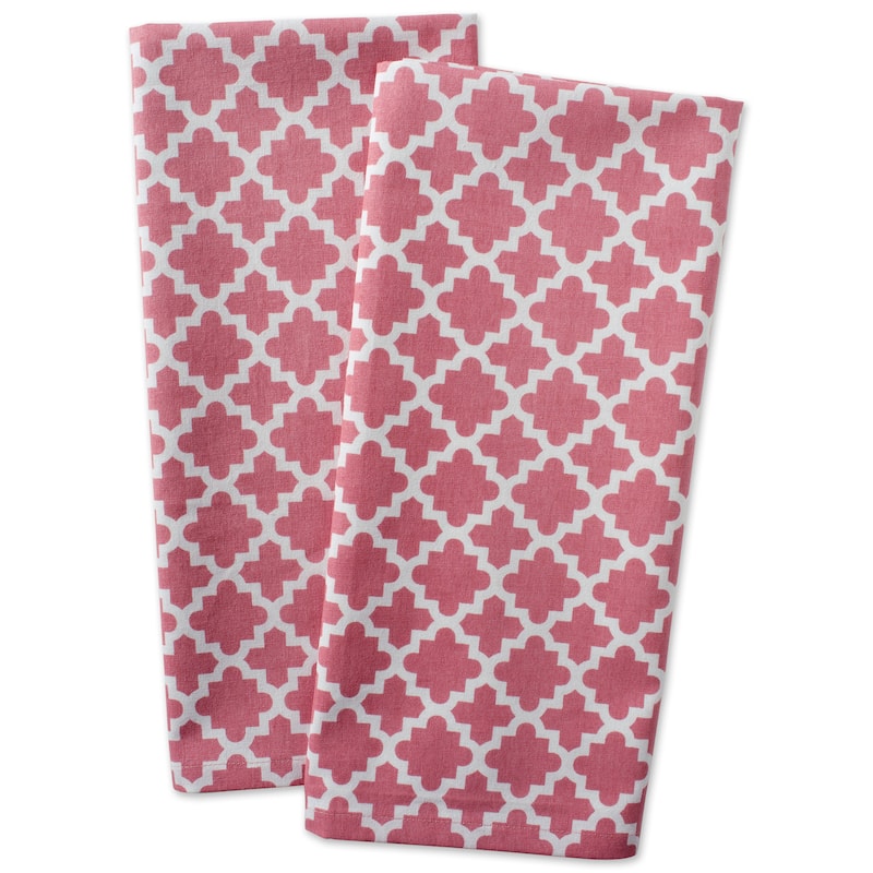 Design Imports Lattice Dishtowel Set of 2 (28 inches long x 18 inches wide)