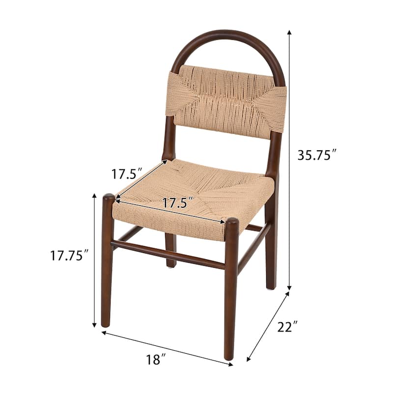 Christopher Knight Home - 7-Piece Farmhouse Dining Set with Solid Wood Oval Dining Table and Woven Paper Rope Chairs