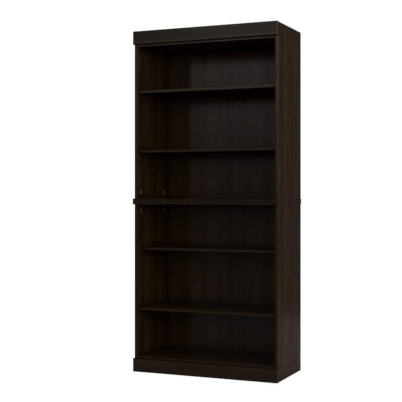 100% Solid Wood Tall Bookcase with Adjustable Shelves, Modular Storage, Open Display Bookshelf, 32" W x 71.5" H