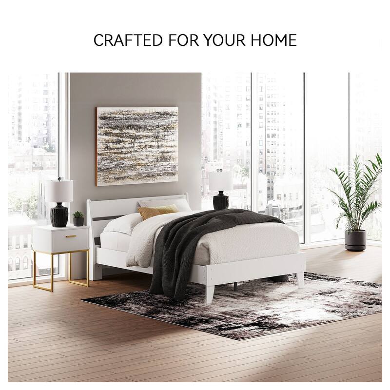 Signature Design by Ashley Socalle White Panel Platform Bed