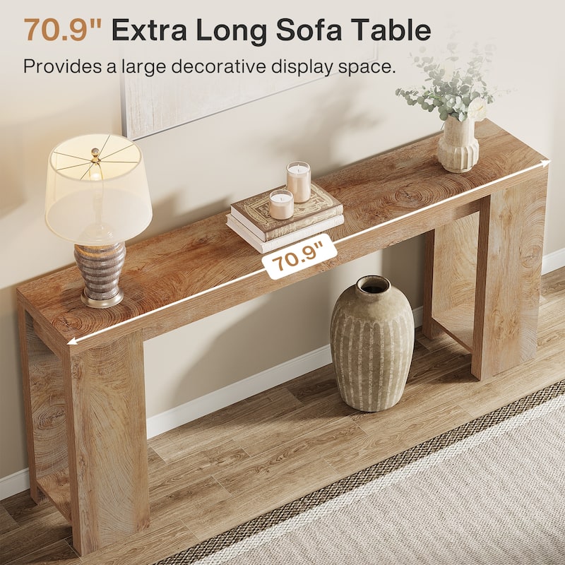 70.9" Long Console Sofa Table for Entryway Living Room - 11.81"D x 70.9"W x 33.5"H
