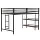 preview thumbnail 7 of 5, Twin Loft Bunk Bed with Cinnamon Wood Shelf