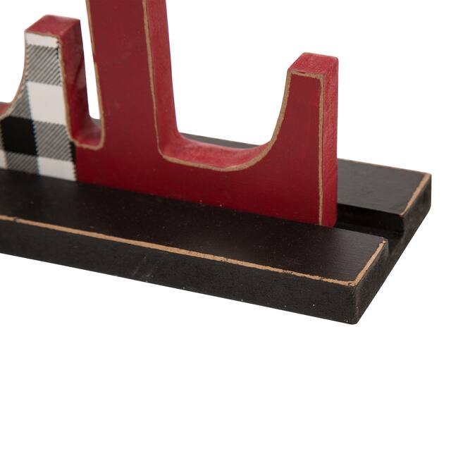 Glitzhome Christmas Wooden Word Table Decor