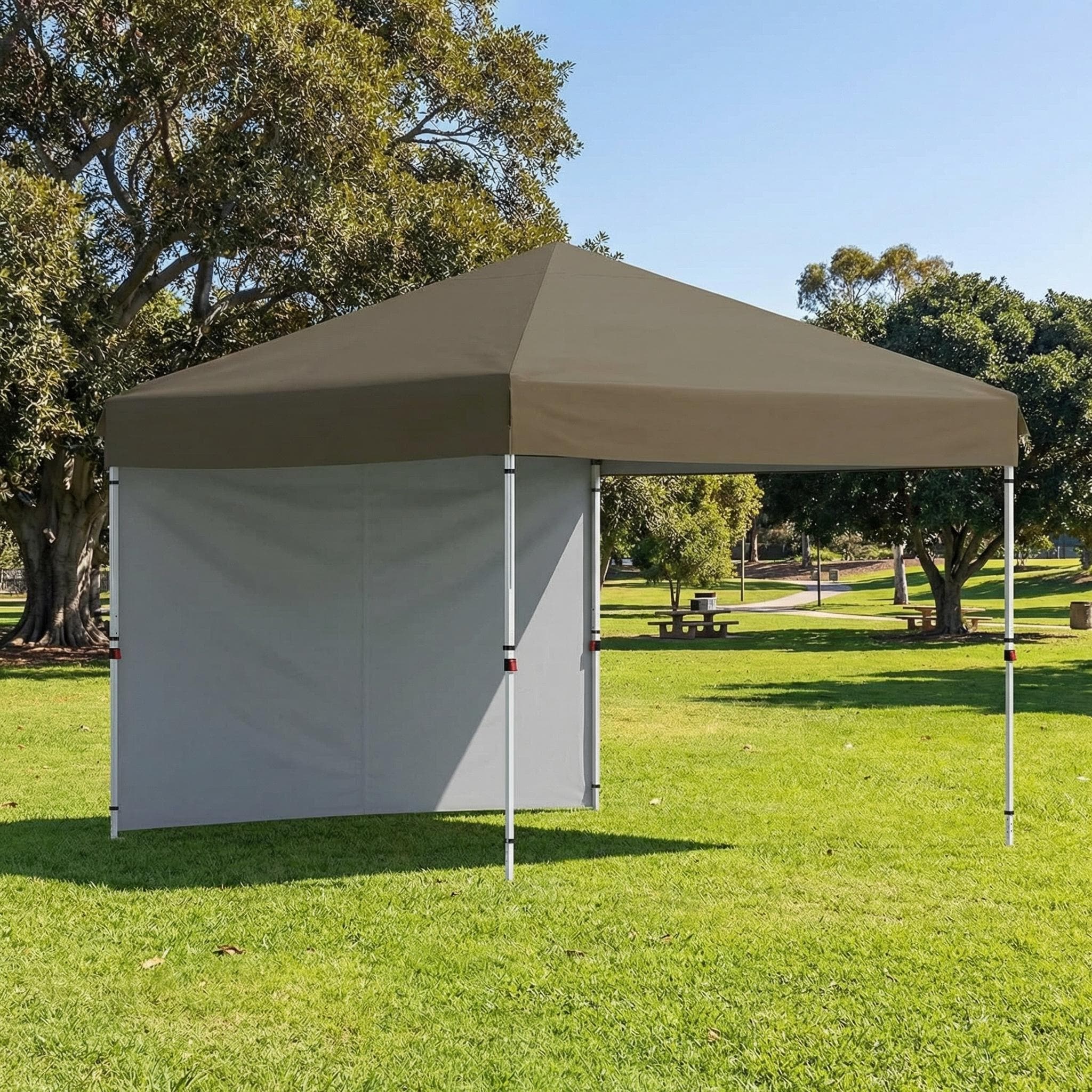 10x10 ft Instant Pop-Up Canopy Shelter, with 1 Sidewalls