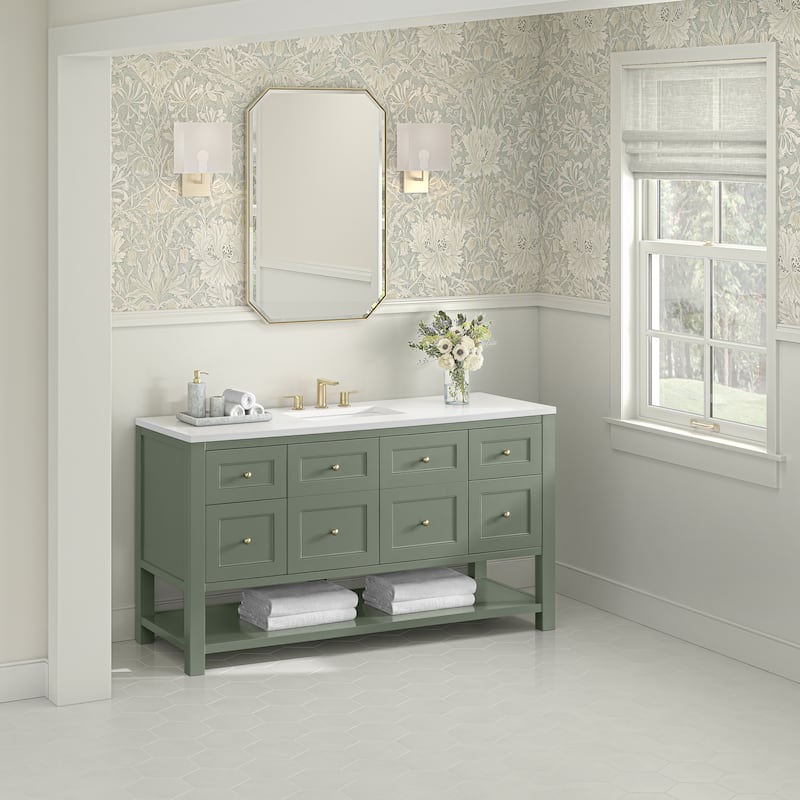 Breckenridge 60" Single Vanity, Smokey Celadon - 60S