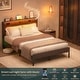 preview thumbnail 85 of 94, Farmhouse Wood Platform Bed Frame with Charged Station and LED Lights