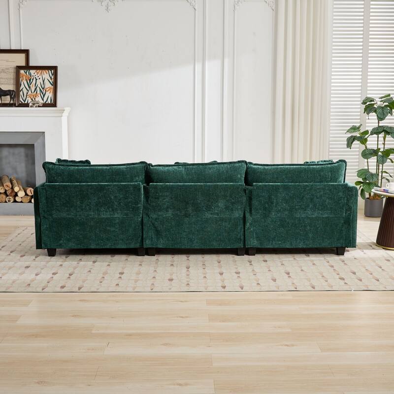 Cloud Sofa 3 Seats,Modern Sectional Couch,Comfy Double Layer Upholstered Seat Cushion