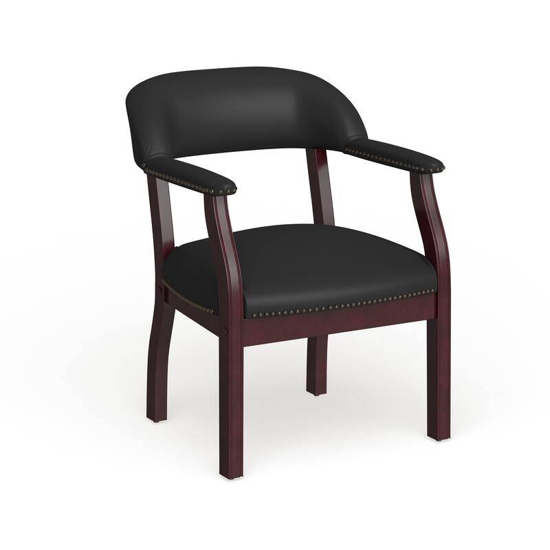 Conference Chair with Accent Nail Trim - Black