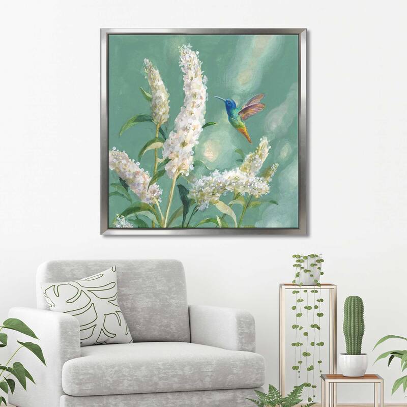 "Hummingbird Spring II" Print on Floating Canvas