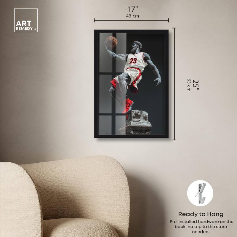 Basketball White Uniform Shadowbox by Art Remedy