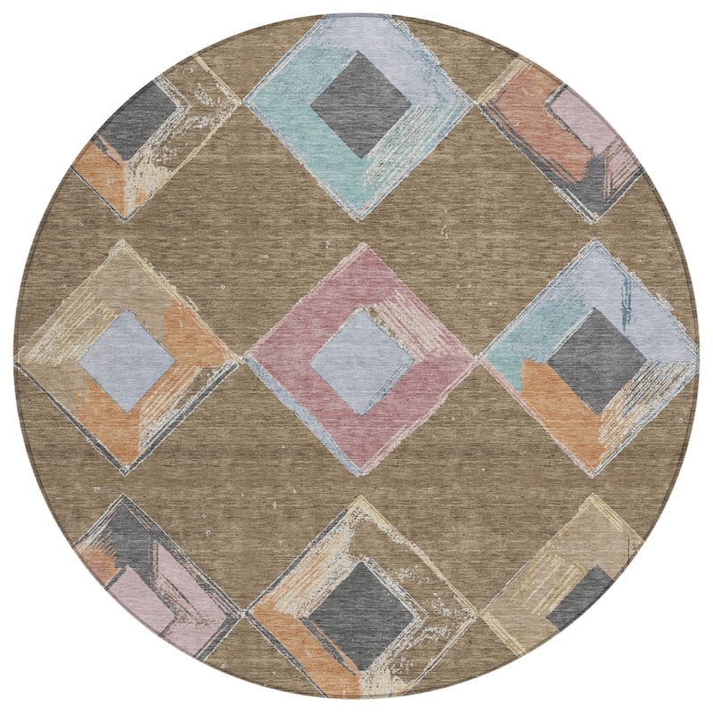 HomeRoots Geometric Transitional Rectangle Outdoor Rug