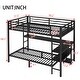 preview thumbnail 3 of 4, Metal Bunk Bed with Desk,LED and USB,Full Over Twin